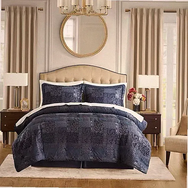 Gabrielle Navy 4 Piece Comforter Set