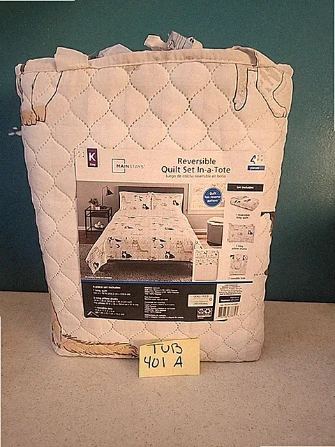 Mainstays Traditional King Size Quilt Set , 4 Pieces Cat Theme