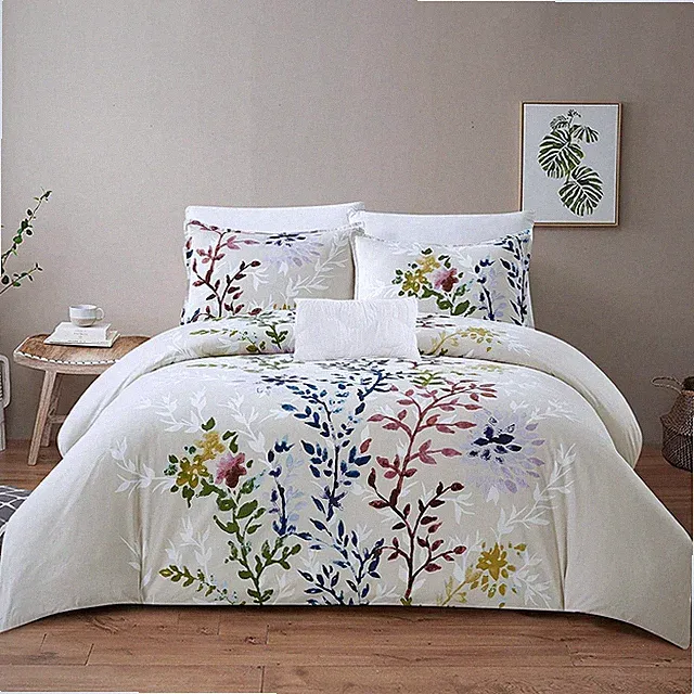 Style Quarters Dahlia 4 Pcs Comforter Sets 100% Cotton-King Size